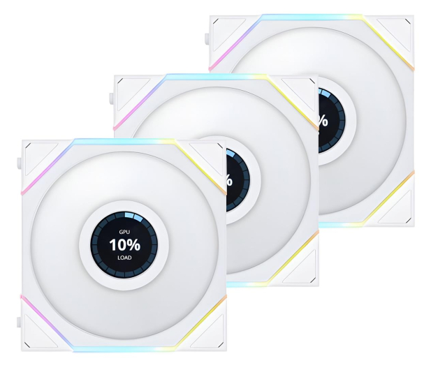 LIAN LI UNI FAN TL LCD Series fan White Triple Pack 3x120mm 12TLLCD3W - 1269500 - zdjęcie